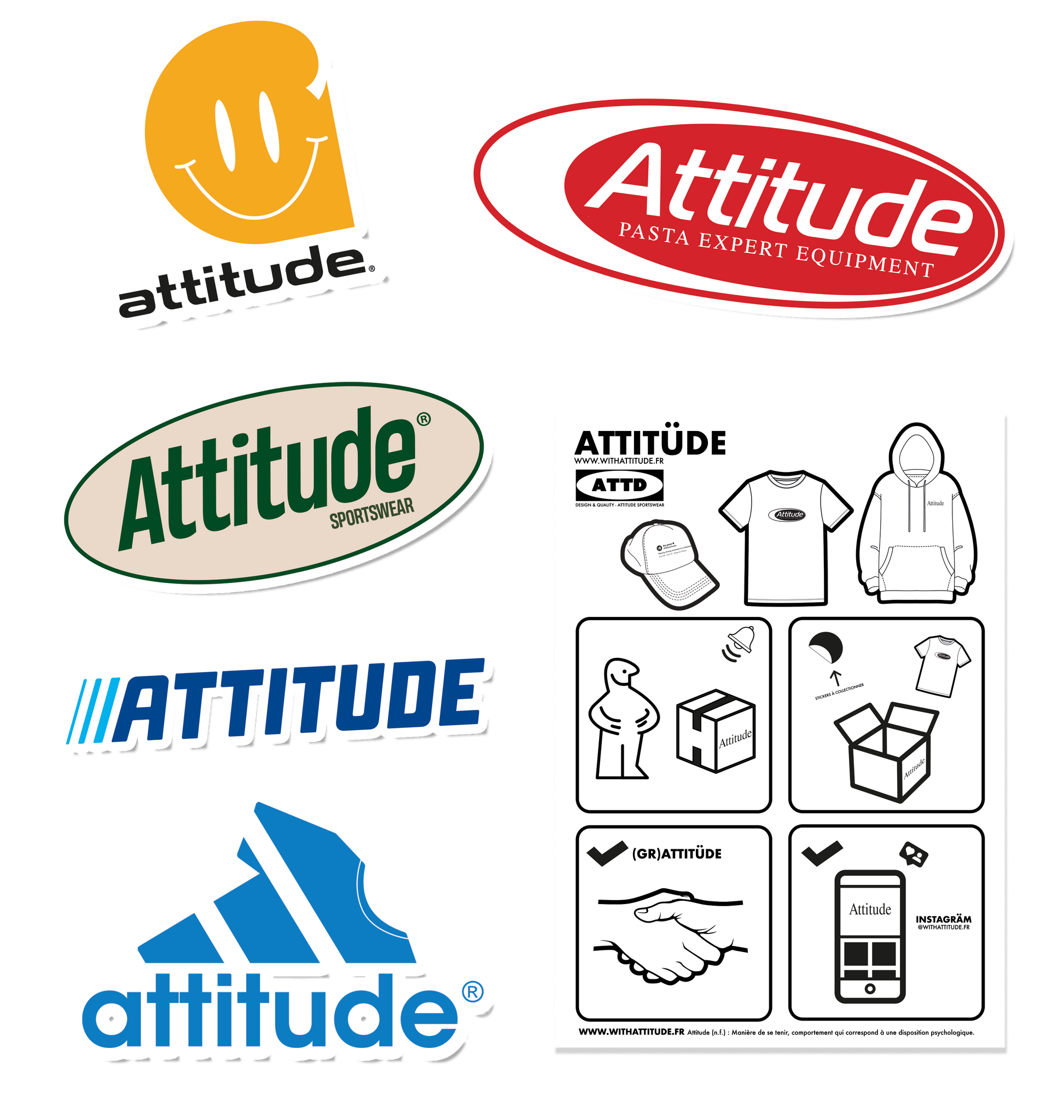 PLANCHE DE STICKERS - "ATTITUDE"